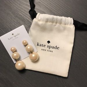 Kate Spade Golden Girl Faux-Pearl Drop Earrings